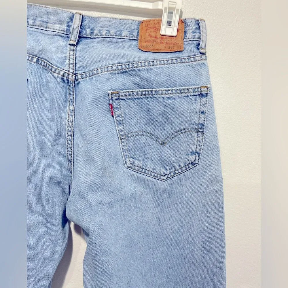 Levi jeans 550 blue baggy denim summer casual work wear men’s 36/32